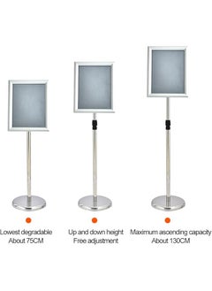 erorex A4 Poster Menu Stand Adjustable Height Sign Holder With Snap Frame Heavy Duty Pedestal Floor Standing Stand For Wedding Business Activities Display  - Image 4