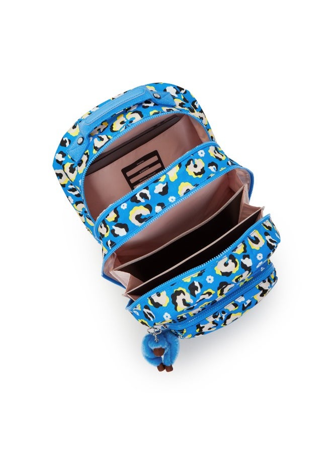 kipling Large Backpack (With Laptop Protection) Female Leopard Floral Class Room  - Image 3