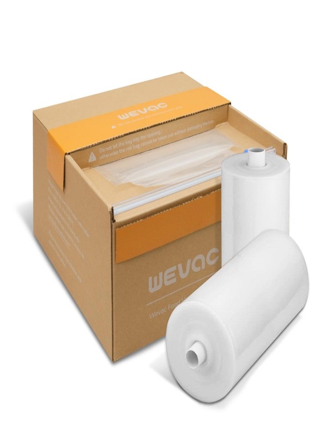 Wevac 6''x100' & 8''x100' 2 Rolls, Vacuum Seal Roll Keeper with Cutter, Ideal Vacuum Sealer Bags for Food Saver, BPA Free, Commercial Grade, Great for Storage, Meal prep and Sous Vide - Image 1
