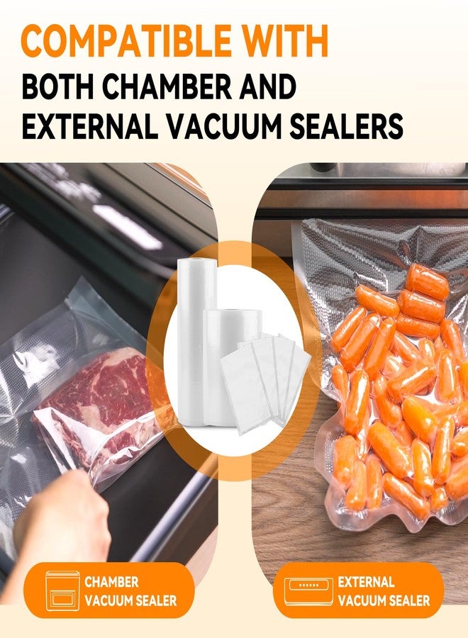 Wevac 6''x100' & 8''x100' 2 Rolls, Vacuum Seal Roll Keeper with Cutter, Ideal Vacuum Sealer Bags for Food Saver, BPA Free, Commercial Grade, Great for Storage, Meal prep and Sous Vide - Image 3