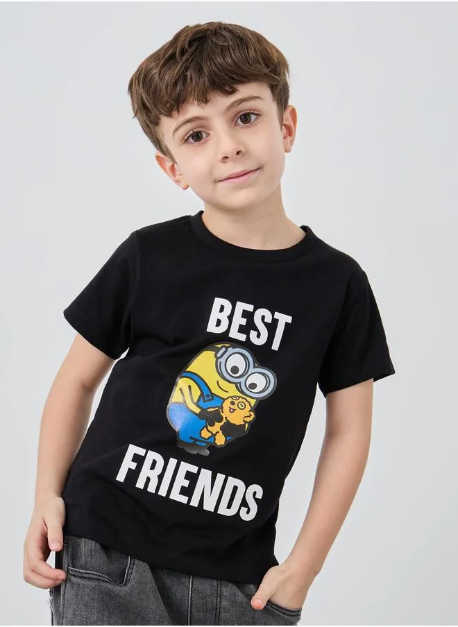 Styli Styli Graphic Print Round Neck T-Shirt