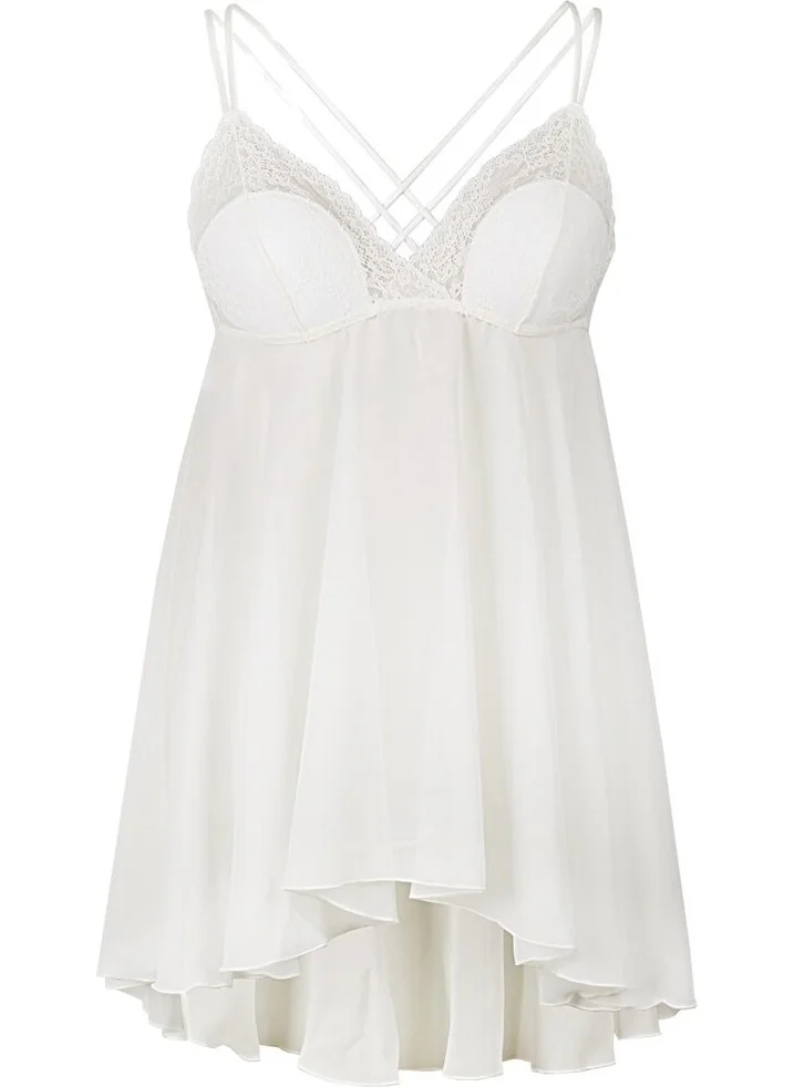 Magic Form 50150 Chiffon Fabric Five Set Honeymoon Dowry Set - Ecru