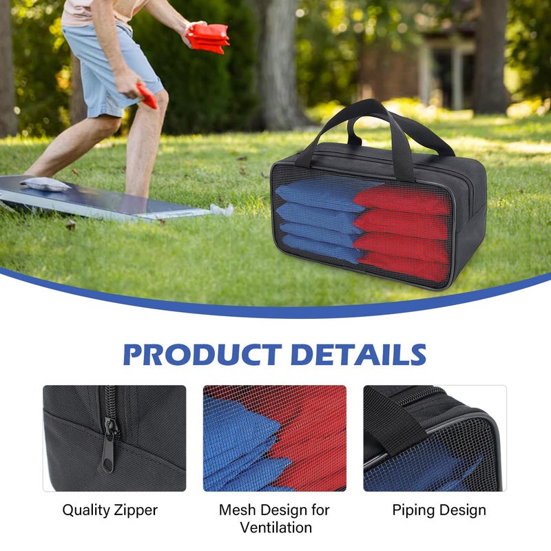 SCOTTCHEN Cornhole Bag Carry Case Carrying Pouch Accessories Utility Storage bag Black, black bag only-1 Pack - Image 3