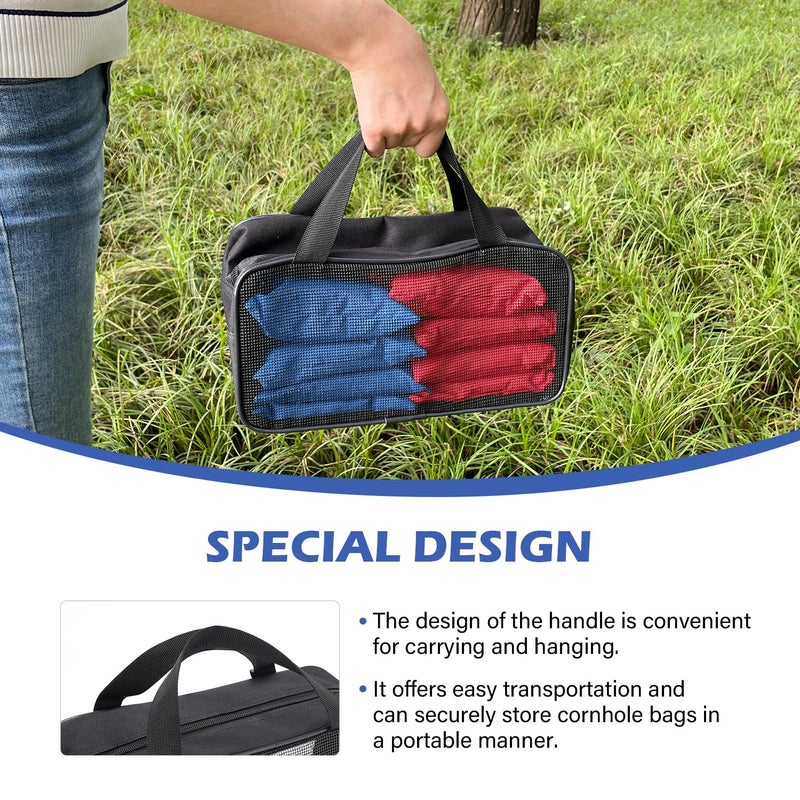 SCOTTCHEN Cornhole Bag Carry Case Carrying Pouch Accessories Utility Storage bag Black, black bag only-1 Pack - Image 5