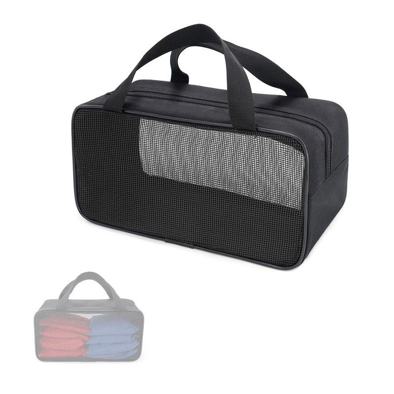 SCOTTCHEN Cornhole Bag Carry Case Carrying Pouch Accessories Utility Storage bag Black, black bag only-1 Pack - Image 1