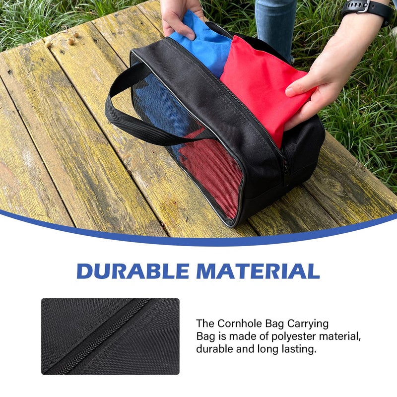 SCOTTCHEN Cornhole Bag Carry Case Carrying Pouch Accessories Utility Storage bag Black, black bag only-1 Pack - Image 4
