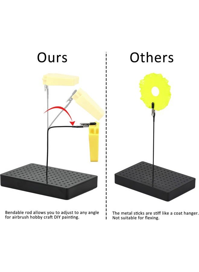 Yocoolfun Model Painting Stand Base Holder and 12PCS Bendable Alligator Clip Stick Set Modeling Tools for Airbrush Hobby Model Parts - Image 2