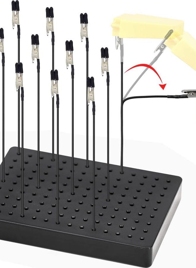 Yocoolfun Model Painting Stand Base Holder and 12PCS Bendable Alligator Clip Stick Set Modeling Tools for Airbrush Hobby Model Parts - Image 1