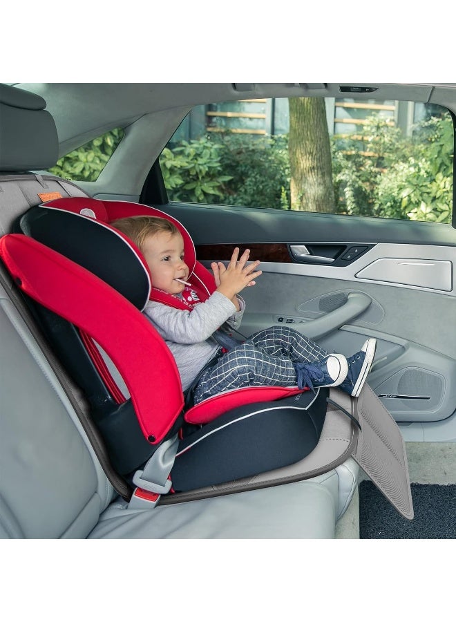 smartelf SMART ELF 2 Pack Car Seat Protector - 600D Fabric Waterproof Carseat Protector with Thickly Padded to Protect Your Car Seats from Child Seats and Pets (Light Grey) - Image 4