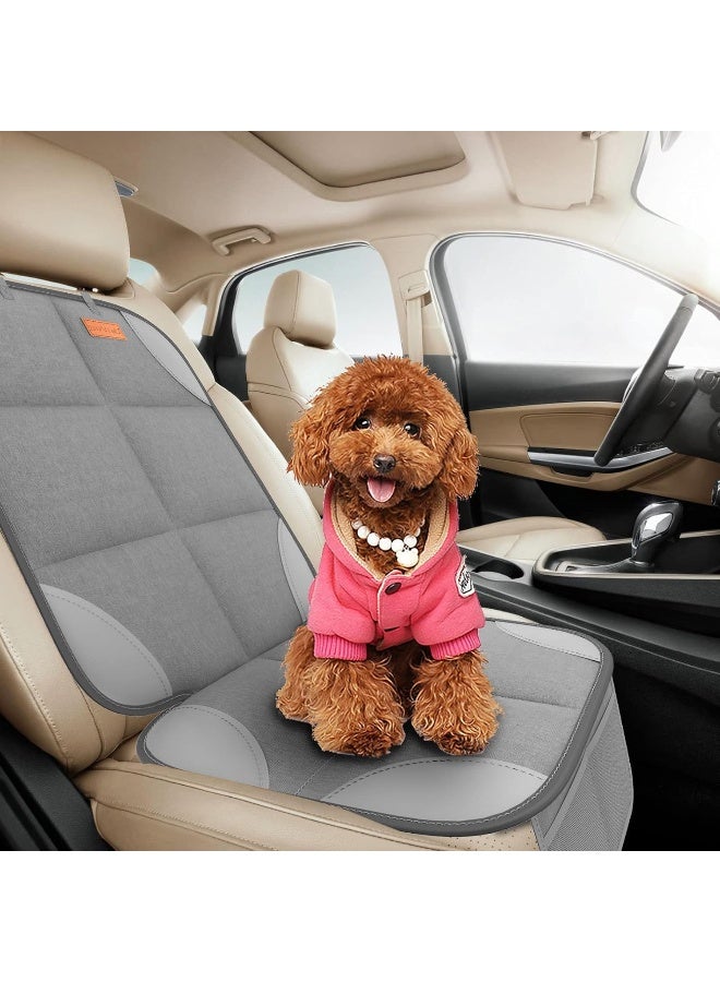 smartelf SMART ELF 2 Pack Car Seat Protector - 600D Fabric Waterproof Carseat Protector with Thickly Padded to Protect Your Car Seats from Child Seats and Pets (Light Grey) - Image 5
