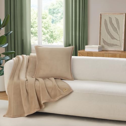 UGG Coco Plush Throw Blanket in Beige – Cozy Soft Fleece Heavy Blanket for Couch, Bed or Chair, Housewarming Gift for Women, Bedroom or Living Room Decor Bedding, 50" x 70" (Mustard, Throw) - Image 4