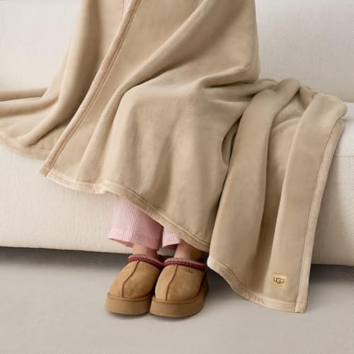 UGG Coco Plush Throw Blanket in Beige – Cozy Soft Fleece Heavy Blanket for Couch, Bed or Chair, Housewarming Gift for Women, Bedroom or Living Room Decor Bedding, 50" x 70" (Mustard, Throw) - Image 3