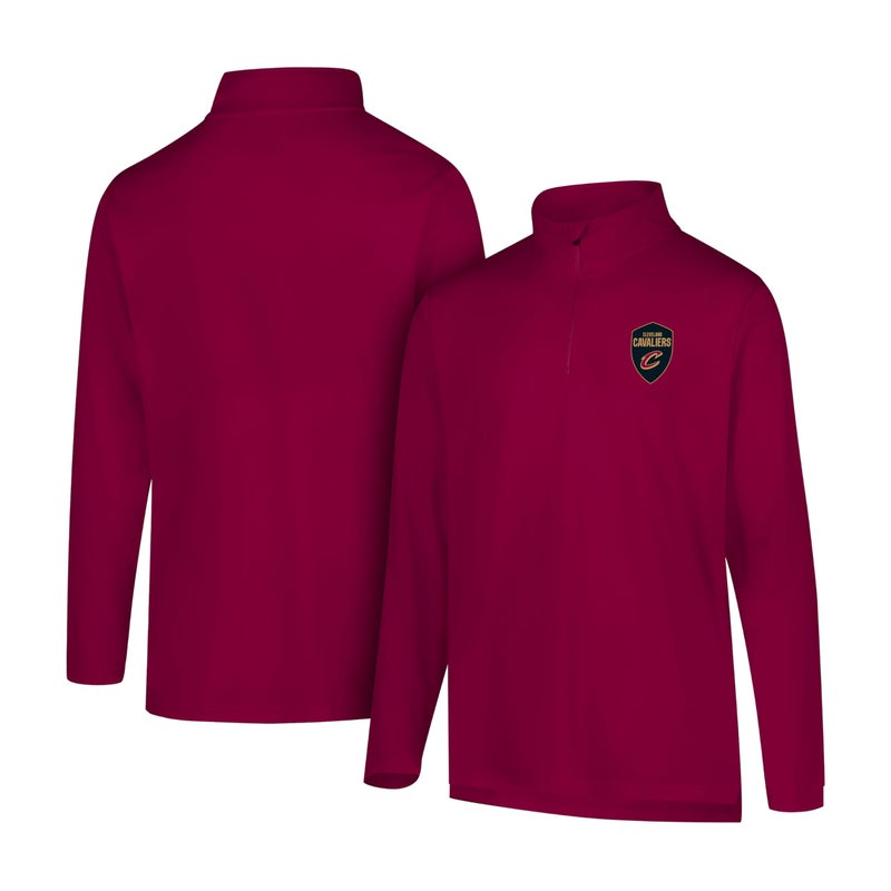 Ultra Game Mens NBA Official Super Soft Quarter Zip Long Sleeve TShirt Cleveland Cavaliers Team Color Medium - Image 2