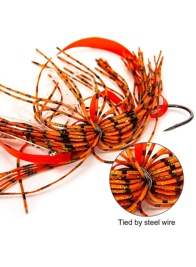 Generic 10g Bladed Jig Fishing Lure Spinner Bait Squid Lure Silicone Skirt with Hook - Image 5
