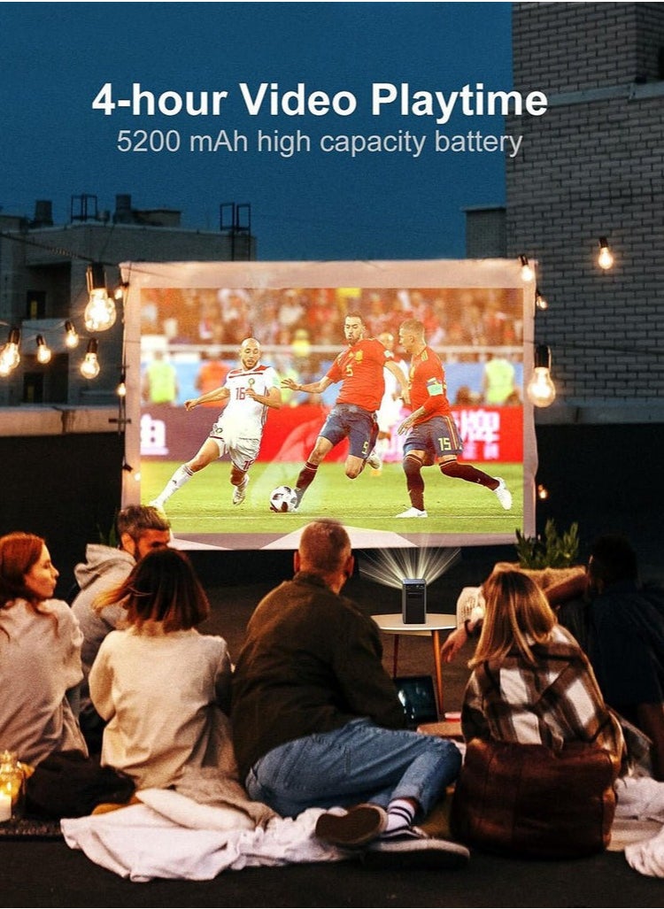 Crony - CRONY C900 upright Projector with BT speaker Smart DLP Projector Bluetooth 5.0 1080P Supported Wireless Mirroring Built-in Battery - Image 1