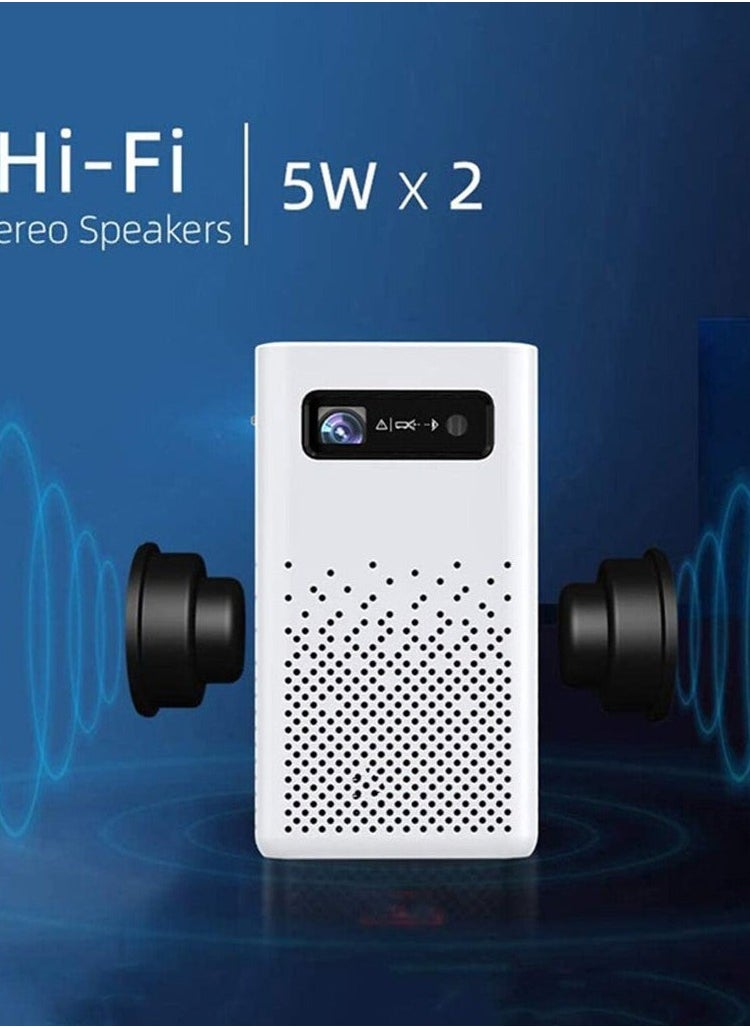 Crony - CRONY C900 upright Projector with BT speaker Smart DLP Projector Bluetooth 5.0 1080P Supported Wireless Mirroring Built-in Battery - Image 1