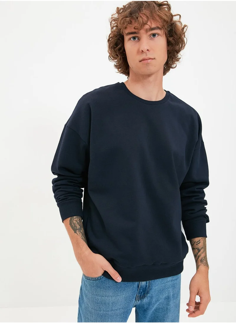 trendyol Back Print Oversize Sweatshirt