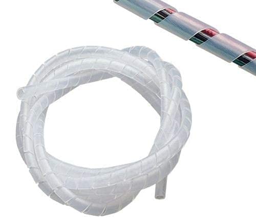 CRAFTSFY 12mmX25 Meter Cable Protector Sleeve Spiral Wire Sleeve Cable Wrap Polyethylene for Robotics Machinery and 3D Printer CNC Machine Computer PC TV or Electric Wires Used Commercial White 25 mtr - Image 2