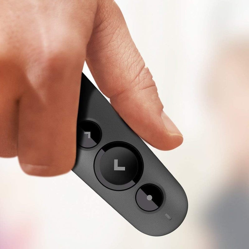 Logitech R500 Laser Presentation Remote Clicker with Dual Connectivity Bluetooth or USB for Powerpoint, Keynote, Google Slides, Wireless Presenter (Renewed) - Image 1