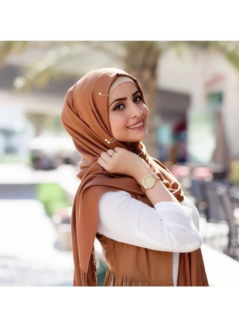 32 Pcs Hijab Simulated Pearl Brooch Pins for Women,Headscarf Hijab U Clips,Faux Pearl Scarf Clips Pin-Less Scarf Clips,Scarf Brooch Pin Headscarf Shawl Lady Scarf Hijab Clips(multi colors) - Image 4