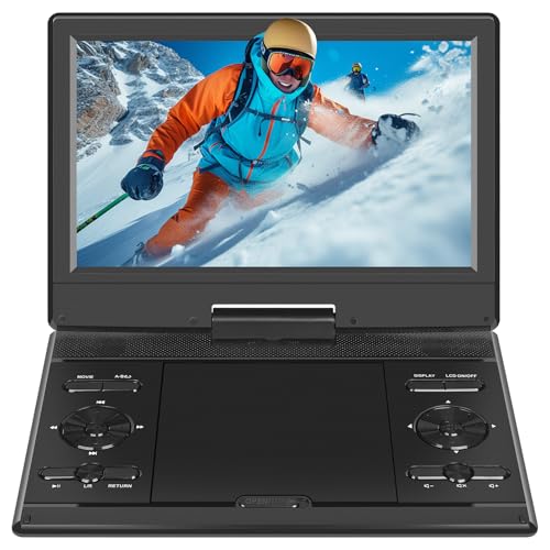 BOKYOK 14.5" Portable DVD Player with 12.1’’ HD Swivel Screen, 3-5Hrs Play, DVD Player Portable with Dual Stereo Speaker, Last Memory, Support SYNC TV/USB/SD Card, Play All Discs Format - Image 1