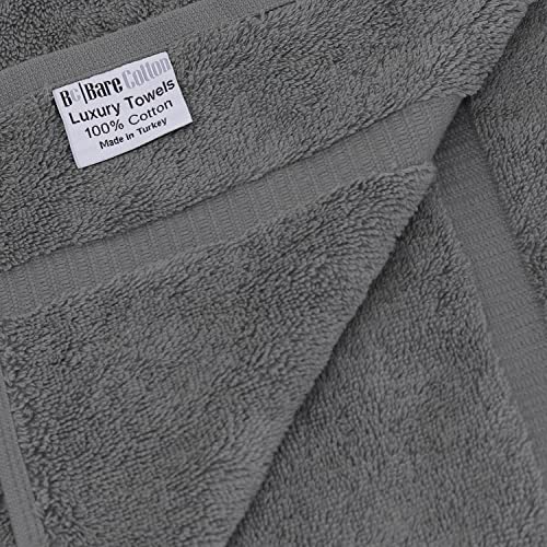 BC BARE COTTON Luxury Hotel & Spa Collection Highly Absorbent, Quick Dry 100% Turkish Cotton 700 GSM, Eco Friendly Towel, for Bathroom Dobby Border Soft Bath Towel Set 27 X 54 (Gray, Bath Towels - Set of 2) - Image 4