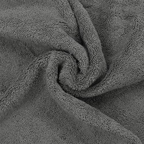 BC BARE COTTON Luxury Hotel & Spa Collection Highly Absorbent, Quick Dry 100% Turkish Cotton 700 GSM, Eco Friendly Towel, for Bathroom Dobby Border Soft Bath Towel Set 27 X 54 (Gray, Bath Towels - Set of 2) - Image 3