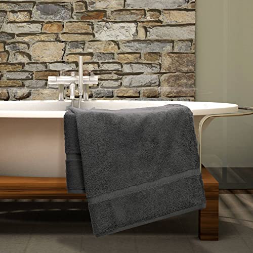 BC BARE COTTON Luxury Hotel & Spa Collection Highly Absorbent, Quick Dry 100% Turkish Cotton 700 GSM, Eco Friendly Towel, for Bathroom Dobby Border Soft Bath Towel Set 27 X 54 (Gray, Bath Towels - Set of 2) - Image 5