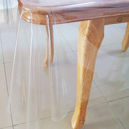 Oriental Weavers OrientalWeavers Premium 4 Seater Tablecloth Protector 60x60In - Waterproof and Stain Resistant - Square Transparent PVC Centre Tables - Image 2