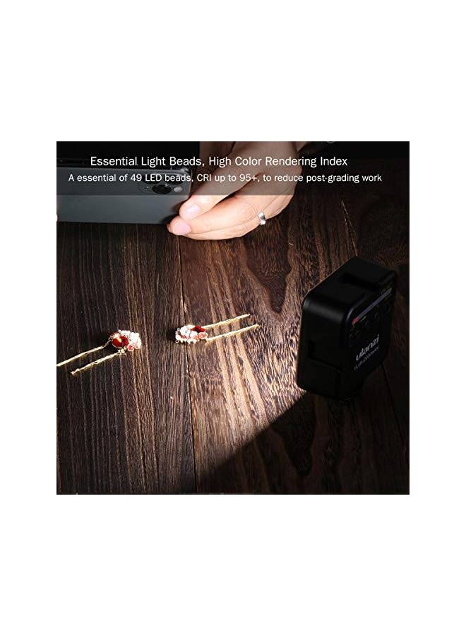 Ulanzi Camera Light,ULANZI VL49 Pocket LED Video Light Rechargable 2000mAh,5500K LED Fill Light w Cold Shoe,LED Panel Lamp Compatible with Camera DJI Osmo Pocket Osmo Action 3 Gopro Hero 8/7/6/5 - Image 5