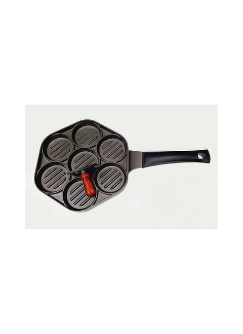 Yuniverse 7 Egg Frying Pan - Non Stick Fried Egg Pans Divided Egg Cooker Frying Pan - Multifunction Fried Egg Burger Pan for Breakfast, Pancake, Poached Egg
