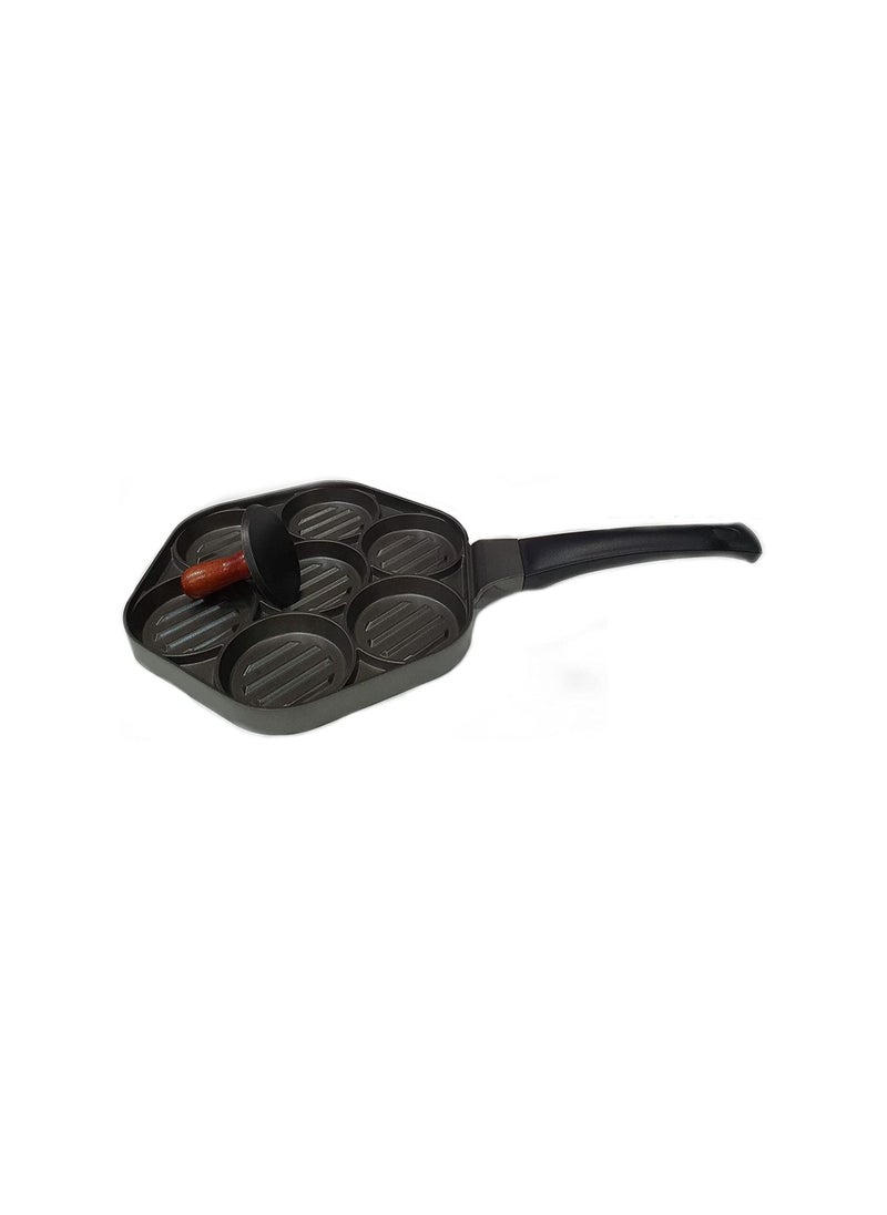 Yuniverse - Yuniverse 7 Egg Frying Pan - Non Stick Fried Egg Pans Divided Egg Cooker Frying Pan - Multifunction Fried Egg Burger Pan for Breakfast, Pancake, Poached Egg - Image 1