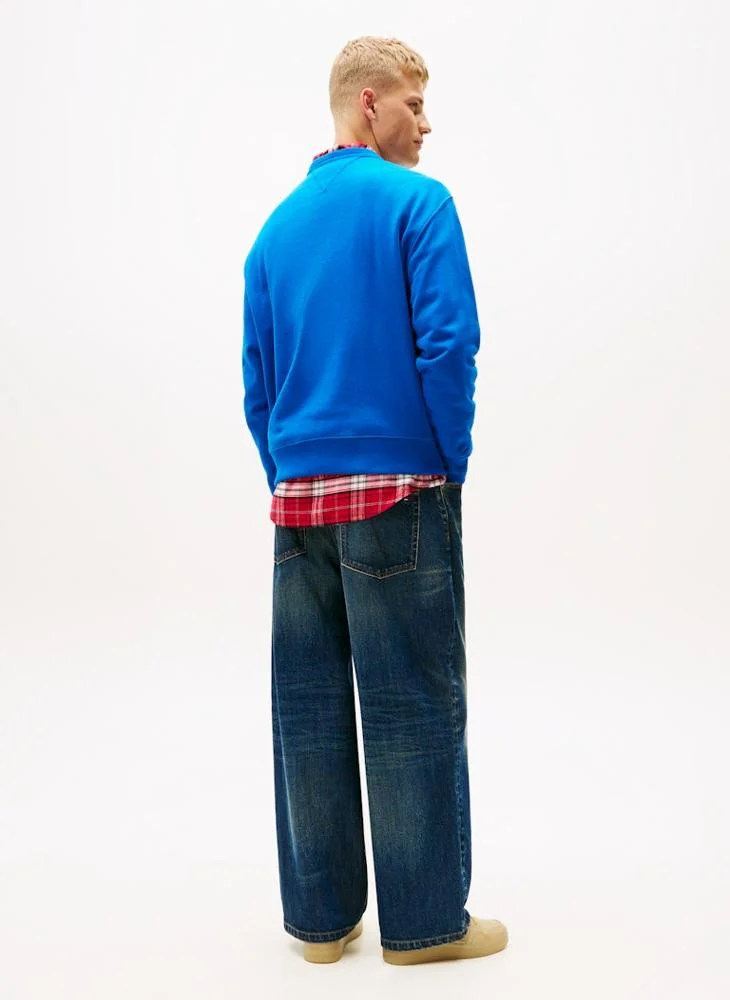 تومي جينز سويت شيرت بولويه بشعار مريح