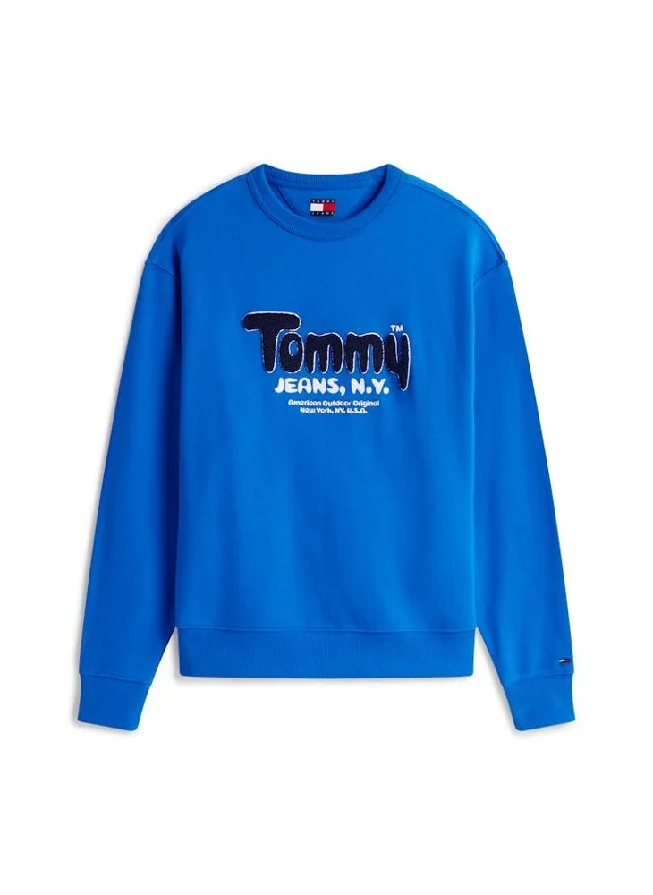 TOMMY JEANS  Bouclé Logo Relaxed Sweatshirt for Men | Best Price UAE