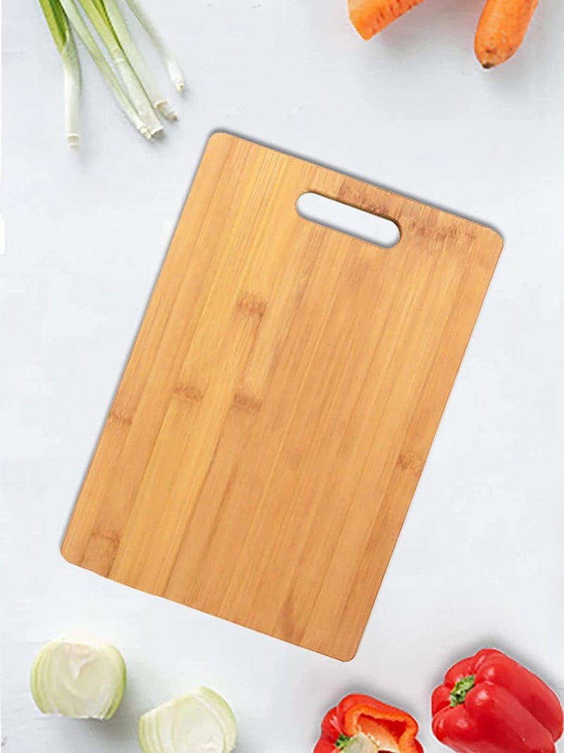 FRESHOME Bamboo Wood Cutting Board for Kitchen –Large 34x24cm Chopping Board for Vegetables & Fruits | BPA-Free, Eco-Friendly, Knife Friendly, Anti-Microbial – BCH-XLarge - Image 1