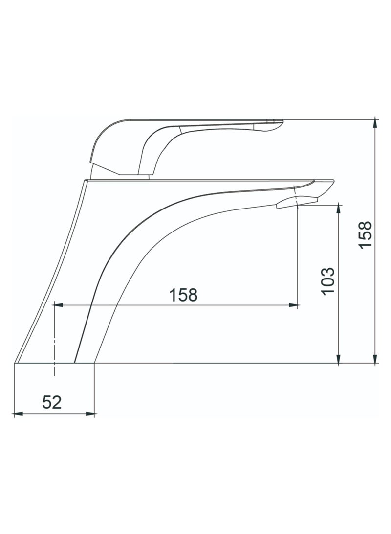 HESANIT Elite Single Lever Basin Mixer with Popup Waste Chrome - 7001C - Image 3