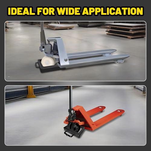 HOXWELL Rubber Heavy Duty Pallet Jack Rubber Wheel Chock 2 Pack, Premium Pallet Jack Stopper for Truck 14.2" Length x 11.2" Width x 2" Height (Black, 2 Packs) - Image 5