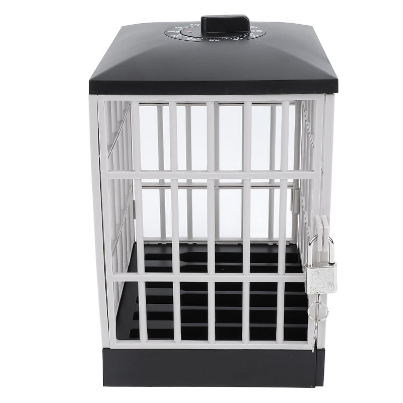 Mobile Phone Jail with Timer Cell Phones Prison Lock Up Safe Smartphone Stand Holder Classroom Home Table Office Storage Gadget Black and Grey - Image 5