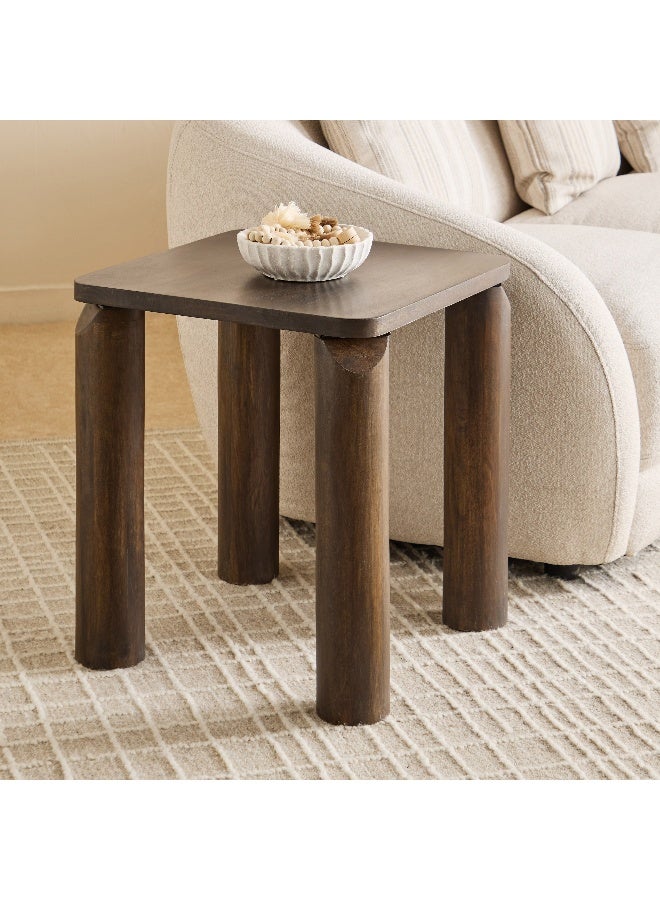 Home Box Pillar Solid Wood End Table - Image 1