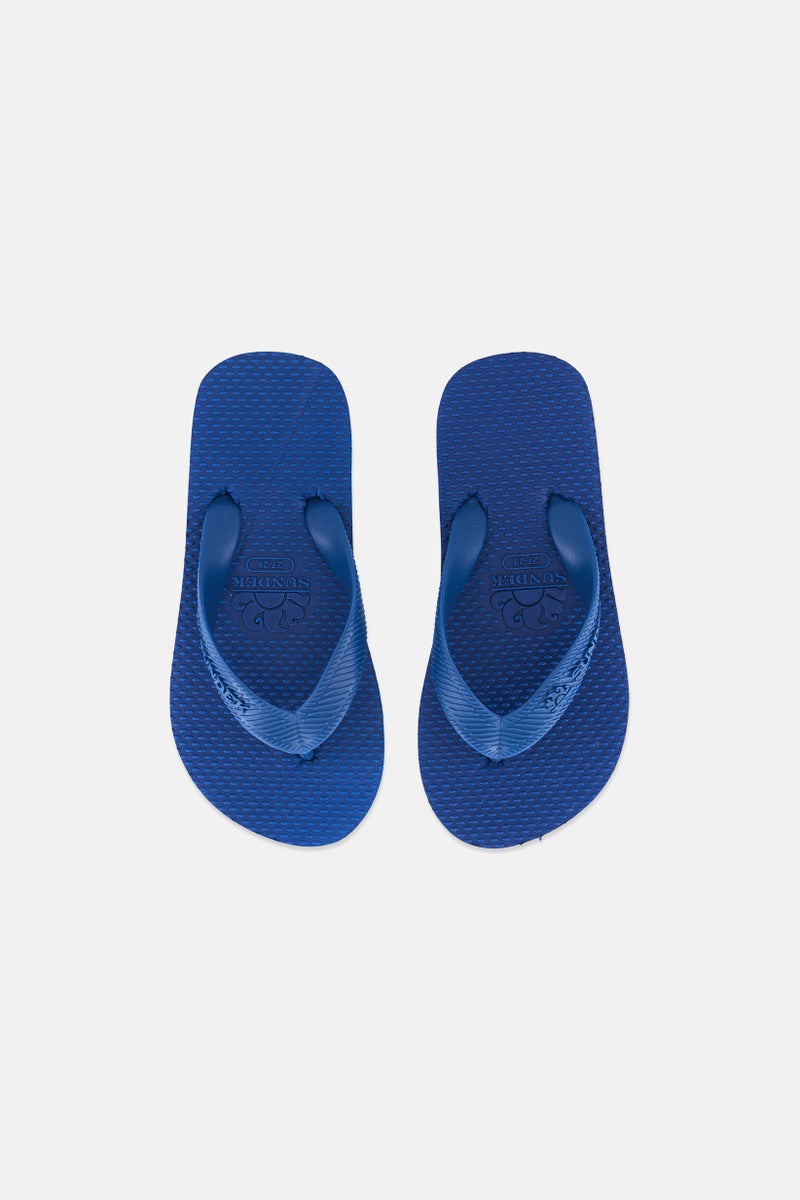 Sundek Kids Boy Brand Logo Slip On Slipper, Navy Blue - Image 3