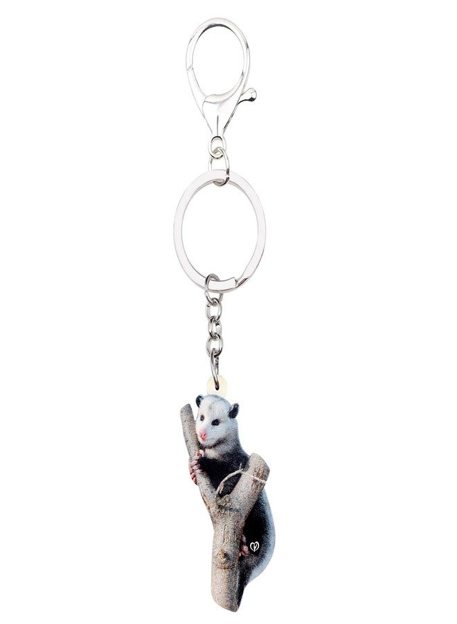 NEWEI Acrylic Cute Possum Keychain Opossum Jewelry for Women Car Key Purse Charms - Image 4
