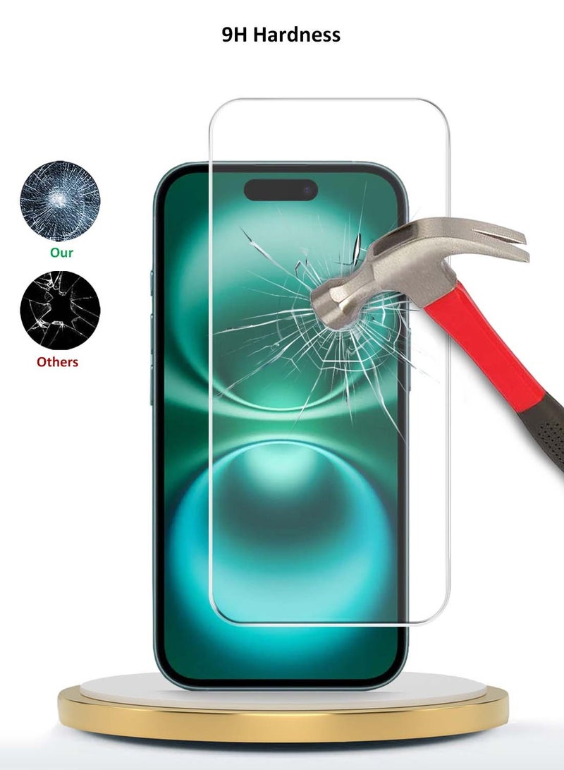 Wtech Apple iPhone 16 2024 Premium Series Curved Edges 9H 2.5D Tempered Glass Screen Protector (MSG9CN) - Clear - Image 3
