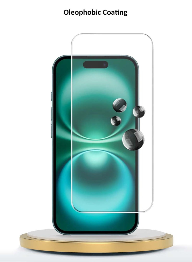 Wtech Apple iPhone 16 2024 Premium Series Curved Edges 9H 2.5D Tempered Glass Screen Protector (MSG9CN) - Clear - Image 5