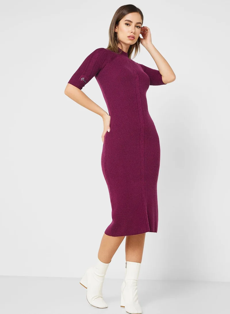 GUESS High Neck Bodycon Dress