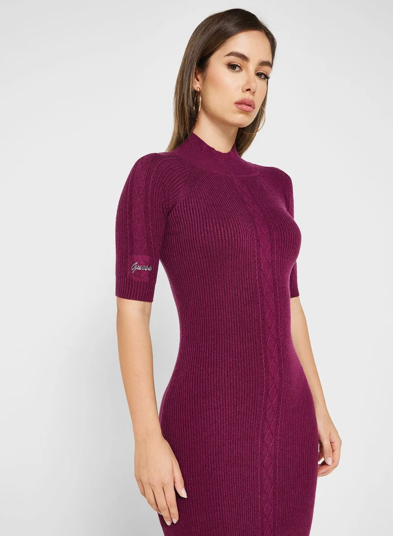 GUESS High Neck Bodycon Dress