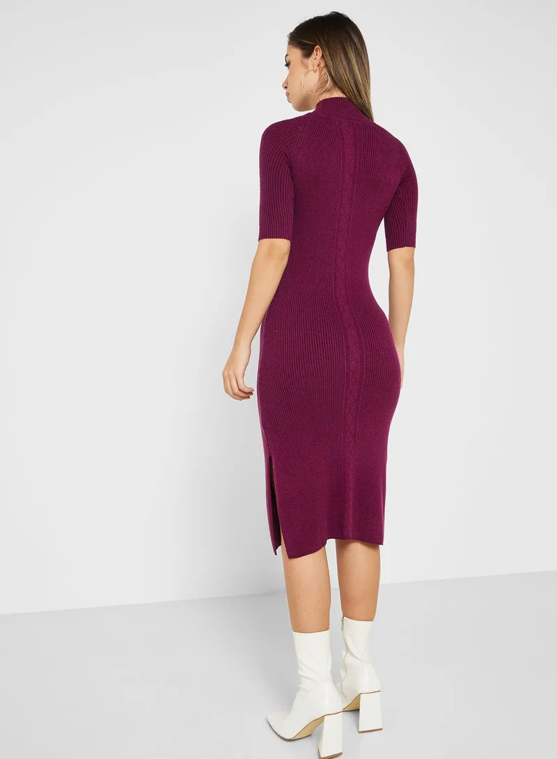 GUESS High Neck Bodycon Dress