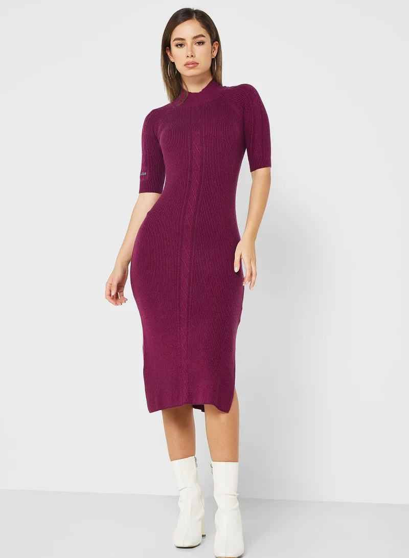 GUESS High Neck Bodycon Dress