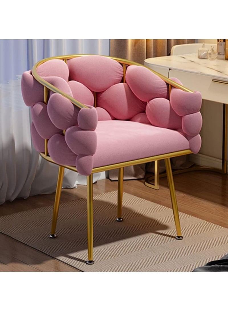 DubaiGallery Velvet Accent Chair with Gold Metal Legs,Lounge Chair for Bedroom,Elegant Comfy Single upholstered Chair,for Living Room/Makeup Room/Home Office - Image 1