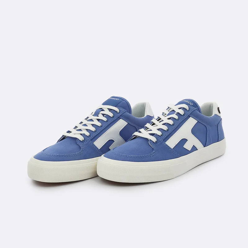Faguo Walnut Blue Sneakers in Recycled Cotton