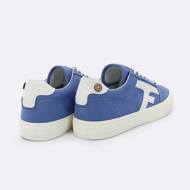 Faguo Walnut Blue Sneakers in Recycled Cotton